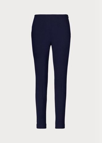 Marineblaue Ralph Lauren Annie Skinny-Hose aus Stretchwolle für Damen