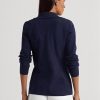 Marineblaue Ralph Lauren Blazer aus Baumwollmischung für Damen