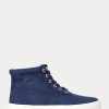 Marineblaue Ralph Lauren Bryn High-Top-Sneakers für Damen