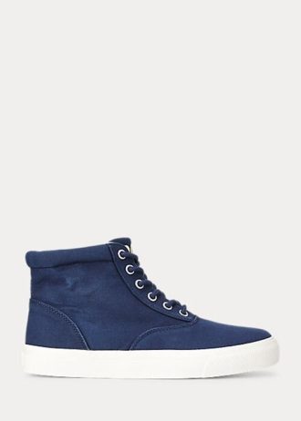 Marineblaue Ralph Lauren Bryn High-Top-Sneakers für Damen