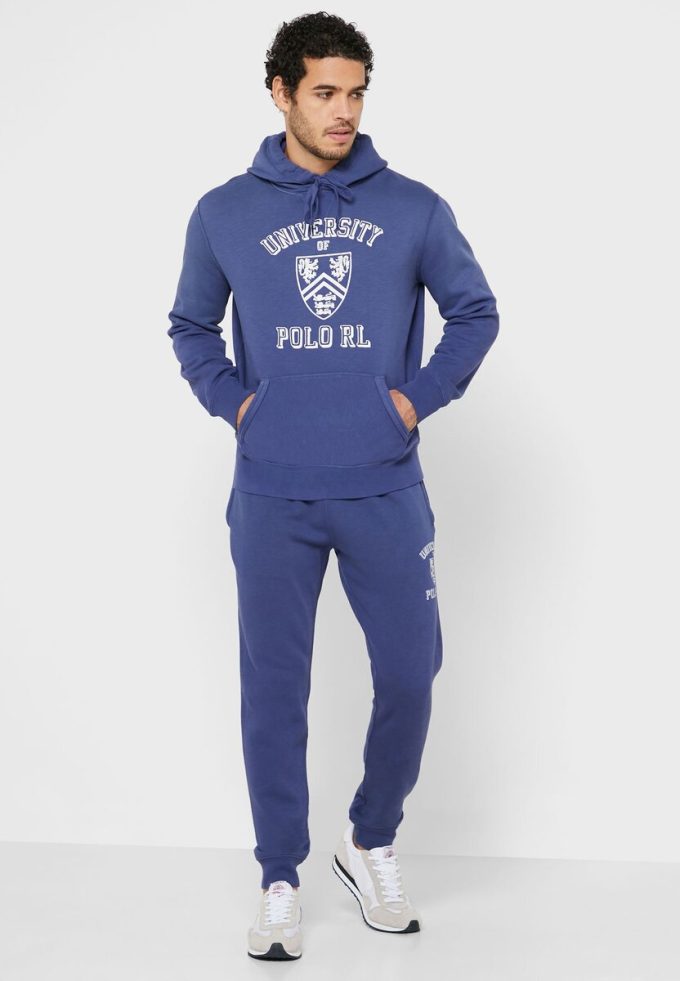 Marineblaue Ralph Lauren Essential Downstring-Jogginghose für Herren