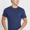 Marineblaue Ralph Lauren Essential T-Shirts mit Rundhalsausschnitt für Herren