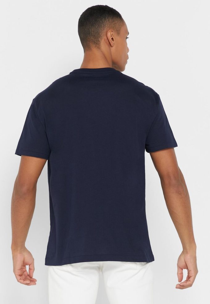 Marineblaue Ralph Lauren Essential T-Shirts mit Rundhalsausschnitt für Herren