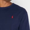 Marineblaue Ralph Lauren Essential T-Shirts mit Rundhalsausschnitt für Herren