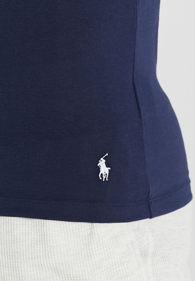 Marineblaue Ralph Lauren Essential T-Shirts mit Rundhalsausschnitt im 2er-Pack für Herren