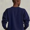 Marineblaue Ralph Lauren Fleece-Pullover-Sweatshirts für Damen