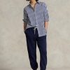 Marineblaue Ralph Lauren Fleece-Sporthose für Damen