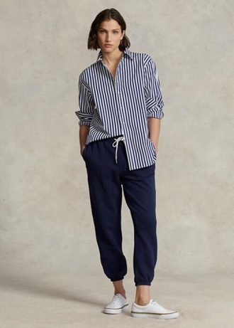 Marineblaue Ralph Lauren Fleece-Sporthose für Damen