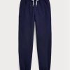 Marineblaue Ralph Lauren Fleece-Sporthose für Damen
