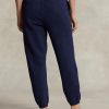 Marineblaue Ralph Lauren Fleece-Sporthose für Damen