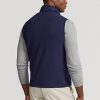 Marineblaue Ralph Lauren Hybrid-Weste mit Stehkragen für Herren