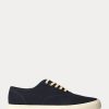 Marineblaue Ralph Lauren Indigo Canvas Sneakers für Damen