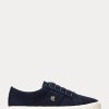 Marineblaue Ralph Lauren Janson II Canvas-Sneaker für Damen
