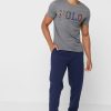 Marineblaue Ralph Lauren Jogginghose mit Kordelzug und Bündchen für Herren
