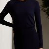 Marineblaue Ralph Lauren Kaschmirpullover mit Rundhalsausschnitt für Damen
