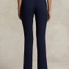 Marineblaue Ralph Lauren Leggings aus Stretch-Wollmischung-Twill für Damen