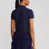 Marineblaue Ralph Lauren Performance-Poloshirts im Tailored Fit für Damen