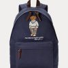 Marineblaue Ralph Lauren Polo Bear Canvas-Rucksäcke für Herren