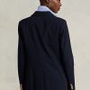 Marineblaue Ralph Lauren Stretch-Blazer mit zwei Knöpfen für Damen