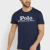 Marineblaue Ralph Lauren T-Shirts mit Brustlogo für Herren