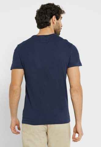 Marineblaue Ralph Lauren T-Shirts mit Brustlogo für Herren