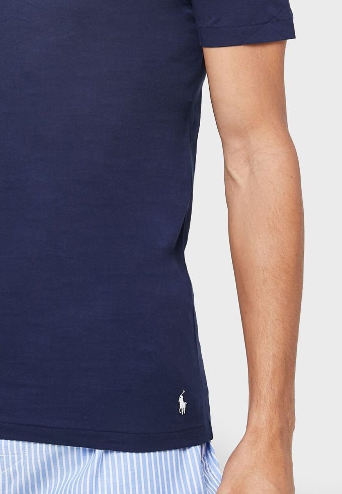 Marineblaue Ralph Lauren T-Shirts mit Rundhalsausschnitt im 3er-Pack für Herren