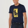 Marineblaue Ralph Lauren T-Shirts mit Rundhalsausschnitt und Print für Herren
