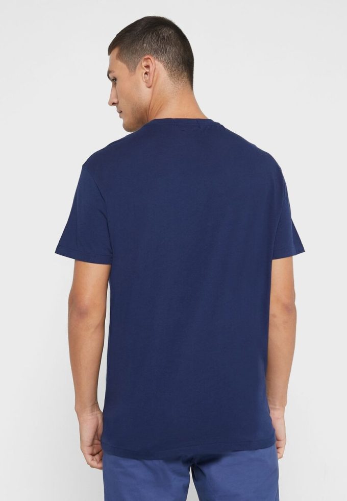 Marineblaue Ralph Lauren T-Shirts mit Rundhalsausschnitt und Print für Herren