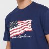 Marineblaue Ralph Lauren T-Shirts mit Rundhalsausschnitt und Print für Herren