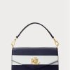 Marineblaue Ralph Lauren Tayler-Umhängetaschen aus Leder für Damen