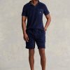 Marineblaue Ralph Lauren Terry-Shorts mit Kordelzug für Herren