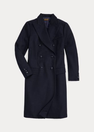 Marineblaue Ralph Lauren Woll-Serge-Jacken für Damen