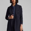 Marineblaue Ralph Lauren Woll-Serge-Jacken für Damen