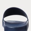 Marineblaue/rote Ralph Lauren Signature Pony-Hausschuhe für Herren