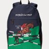 Marineblaue Rucksäcke aus Canvas mit Pferdemotiv von Ralph Lauren für Herren