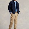 Marineblaue, stückgefärbte Oxford-Overshirt-Jacken von Ralph Lauren für Herren