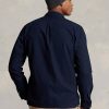 Marineblaue, stückgefärbte Oxford-Overshirt-Jacken von Ralph Lauren für Herren