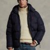 Marineblaue wasserabweisende Daunenjacken von Ralph Lauren für Herren