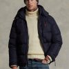 Marineblaue wasserabweisende Daunenjacken von Ralph Lauren für Herren