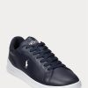 Marineblaue / weiße Herren-Sneakers aus Leder von Ralph Lauren Heritage Court II