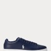 Marineblaue / weiße Herren-Sneakers „Wilton“ aus Leder von Ralph Lauren