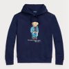 Marineblauer Fleece-Hoodie mit Polo Bear von Ralph Lauren für Herren