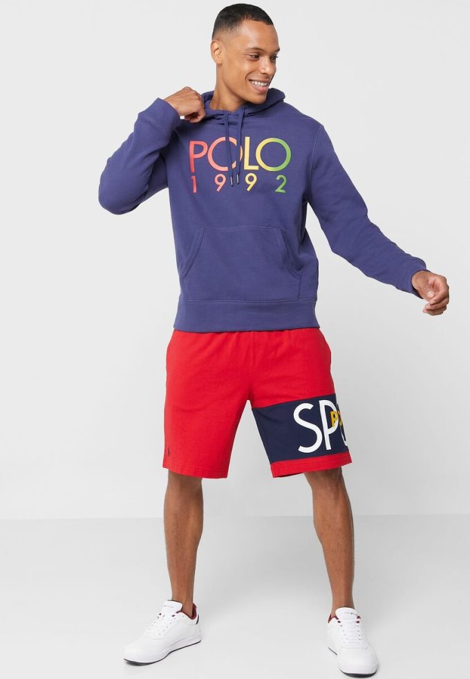Marineblauer Ralph Lauren-Hoodie mit Logo für Herren