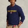 Marineblaues Fleece-Sweatshirt für Herren von Ralph Lauren Polo Sport