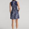 Marineblaues Jerseykleid mit Bandana-Print von Ralph Lauren für Damen