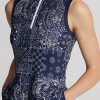 Marineblaues Jerseykleid mit Bandana-Print von Ralph Lauren für Damen