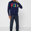 Marineblaues Ralph Lauren Logo-Sweatshirt für Herren