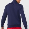Marineblaues Ralph Lauren-Sweatshirt mit halbem Reißverschluss und Logo für Herren