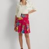 Mehrfarbige Georgette-Röcke mit Blumenmuster von Ralph Lauren für Damen