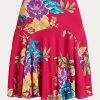 Mehrfarbige Georgette-Röcke mit Blumenmuster von Ralph Lauren für Damen